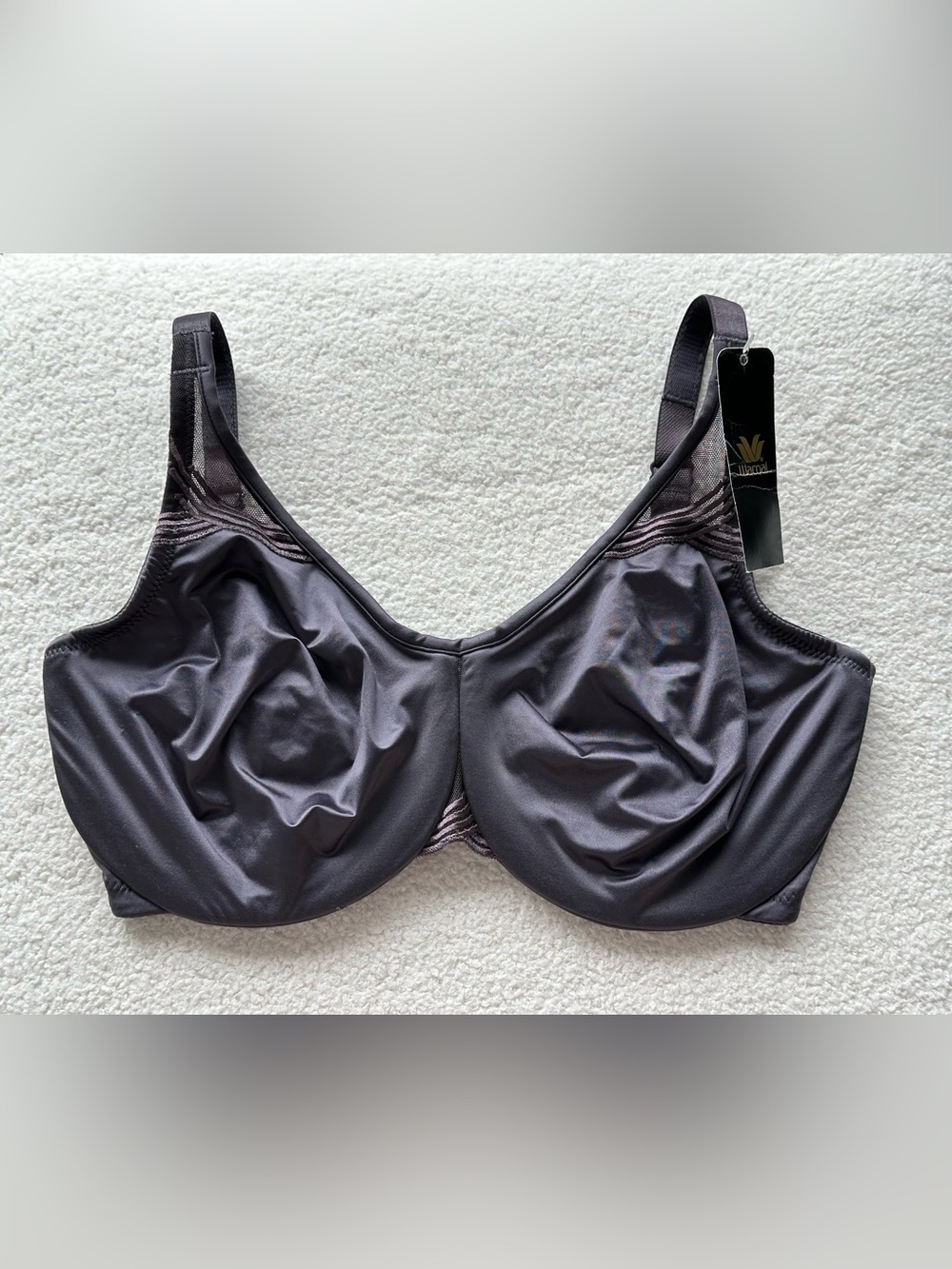 NWT Wacoal Pure Couture Charcoal Full Coverage Underwire Bra 855188 - 32G